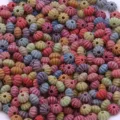 Mixed color ribbed acrylic beads DIY handmade children craft accessories bulk wholesale pack - Style 15 / 100pcs Pack
