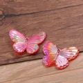 Verlauf Schmetterling Harz Anhänger DIY Charms Süße Tier Schmuck Zubehör zum Basteln - Stil 8 / Gradient Rosenrosa
