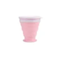 Taza plegable de silicona portátil vaso de viaje rosa para deportes al aire libre - 200ml / Rosa