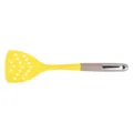 Espátula de cocina ranurada de silicona, volteador amarillo y gris para sartenes anti. - Espátula Ranurada / Gris Amarillo