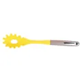 Yellow silicone pasta server with grey handle, kitchen noodle strainer cooking tool - Spaghetti Server / Grey-Yellow