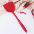 Espátula de silicona roja para sartenes antiadherentes, utensilio resistente al calor. - Espátula de Cocina / Rojo