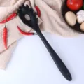 Cuchara de pasta de silicona negra servidor de espagueti resistente al calor antiadherente - Servidor de Espaguetis / Negro
