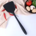 Espátula de cocina de silicona negra para sartén antiadherente, utensilio de cocina resistente. - Espátula de Cocina / Negro