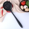 Cuchara espumadera de silicona negra utensilio de cocina resistente antiadherente - Espumadera / Negro