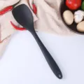 Espatula de silicona negra utensilio de cocina cuchara de coccion resistente - Espátula Hondo / Negro