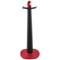 Soporte para utensilios de cocina negro rojo de plástico estante organizador de cocina - Soporte de almacenamiento