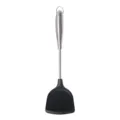 Mango de acero inoxidable espatula de cocina de silicona negra modelo variante. - Espátula de Cocina