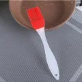 Silicone basting brush for baking, high temperature resistant pastry oil brush for BBQ cooking. - Red