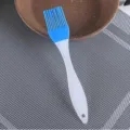 Silicone pastry brush for baking and cooking, heat resistant oil brush with hanging hole. - Blue