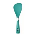 Green silicone rice spoon with cute winking face design, kitchen utensil, durable tool - Rice Spoon / Green