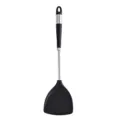 Kitchen silicone spatula heat resistant stainless steel handle cooking utensil black color variant - Spatula / Black