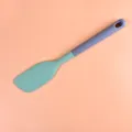 Silicone kitchen spatula non-stick cookware utensil with hanging hole green and grey - Spatula