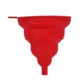 Embudo de silicona rojo plegable y portátil, herramienta de cocina flexible para aceite y líquidos. - L / Rojo