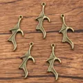 Vintage bronze bat wing metal charms pendants for DIY jewelry making phone bag charms accessories - Antique Bronze