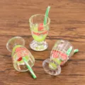 Mini Resin Fruit Drink Cup Pendant DIY Jewelry Craft Accessory Cute Charm 16x33mm New - 2