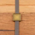DIY PU leer horlogeband met antieke bronzen vierkante ringrand voor handgemaakte sieraden. - Grijs
