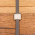 PU-Leder Legierung quadratische Lünette Schale Armband Band, 20mm DIY Schmuck Zubehör. - Grau