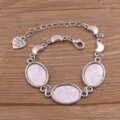 Bracelet DIY en alliage argenté plateau vide pendentif lune réglable accessoire bijoux - Style 4 (Lune Étoile) / 13x18mm / Argent Antique