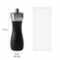 Moulin à poivre manuel avec couvercle en acier inoxydable et corps noir pour la cuisine. - 6 Pouces / Sac à Bulles / Noir