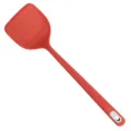espátula de silicona roja utensilio de cocina resistente al calor con agujero para colgar - Rojo