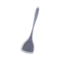Grey silicone kitchen spatula, non-stick cookware turner, heat resistant cooking utensil. - Food Spatula / Translucent