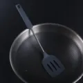Espátula de Cocina de Silicona con Mango de Acero Inoxidable Antiadherente Práctica - Espátula Ranurada