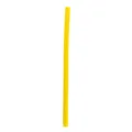 Yellow reusable silicone straw for kids and daily beverages, single yellow variant. - Yellow