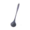 Grey silicone soup ladle kitchen utensil, heat resistant one-piece cooking spoon tool - Soup Spoon / Translucent