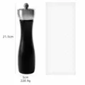 Moulin a poivre manuel en bois avec dessus en inox, moulin a epices durable pour cuisine. - 8 Pouces / Sac à Bulles / Noir