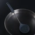 Cuchara espumadera de silicio con mango de acero inoxidable utensilio de cocina resistente. - Espumadera