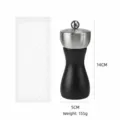 Moulin à poivre manuel noir avec bouton en acier inoxydable, moulin de cuisine de 5 pouces. - 5 Pouces / Sac à Bulles / Noir