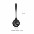 Schiumarola da cucina in silicone nero con foro per appendere 32cm utensile da cucina - Schiumarola / Nero