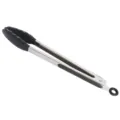 Pinzas de cocina de acero inoxidable y silicona, resistentes al calor para barbacoa. - 12 Pulgadas / Negro