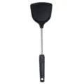 Espátula de cocina de silicona para utensilios antiadherentes con mango resistente - Negro