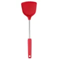 Espátula de silicona roja utensilio de cocina para sartén antiadherente con mango - Rojo