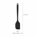 Spatola in silicone nero, raschietto da cucina, lunghezza 27.5cm, utensile flessibile e resistente. - Spatola Grande / Nero