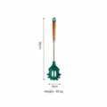 Silicone pasta server with wooden handle, heat resistant spaghetti spoon kitchen tool 39cm - Spaghetti Server