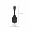 Cucchiaio da riso in silicone nero utensile da cucina antiaderente con foro per appenderlo. - Spatola per Riso / Nero