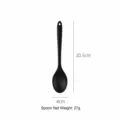 Cucchiaio da cucina in silicone nero, utensile da cottura resistente con foro per appendere. - Cucchiai schiumarola piccoli a maglia stretta / Nero