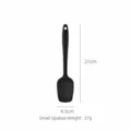 Mini spatola in silicone nera per cucina e cottura, piccolo raschietto portatile da 21cm. - Piccola spatola a T / Nero