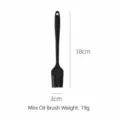 Mini pennello da olio in silicone pennello da cucina per pasticceria e cottura 18cm - Piccolo Pennello da Olio Largo 3 cm / Nero
