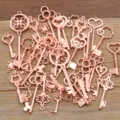 Vintage Roségold Legierung Schlüssel Anhänger für DIY Steampunk Schmuck Herstellung Zubehör. - Roségold