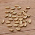 Gold leaf shaped alloy beads for DIY jewelry making bracelets necklaces connectors - Teardrop Leaf Style (2) / 6X8mm / Antique Gold