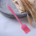 Pennello da cucina in silicone rosa per dolci, olio, marinata e barbecue, resistente al calore. - Piccolo (20.5cm) / Rosa