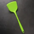 Espátula de cocina de silicona verde utensilio antiadherente resistente al calor plano - Espátula de Cocina / Verde Hierba