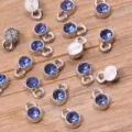 DIY alloy crystal rhinestone charms pendants for handmade necklaces bracelets earrings 6x9mm - 7-White K (24D)