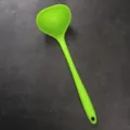 Cucharón de sopa de silicona verde utensilio de cocina, cuchara de cocina resistente. - Cuchara de Sopa / Verde Hierba