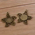 Vassoio Pendente Lega Bronzo Antico Stella Cabochon Base Accessori Per Creazione - Base Fiore Stella Marina (12mm) / 1 Pezzo/Confezione