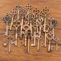 Antike bronzefarbene Legierung Skelett Schlüssel Anhänger Set für DIY Schmuck Basteln Handarbeit. - Rote Bronze